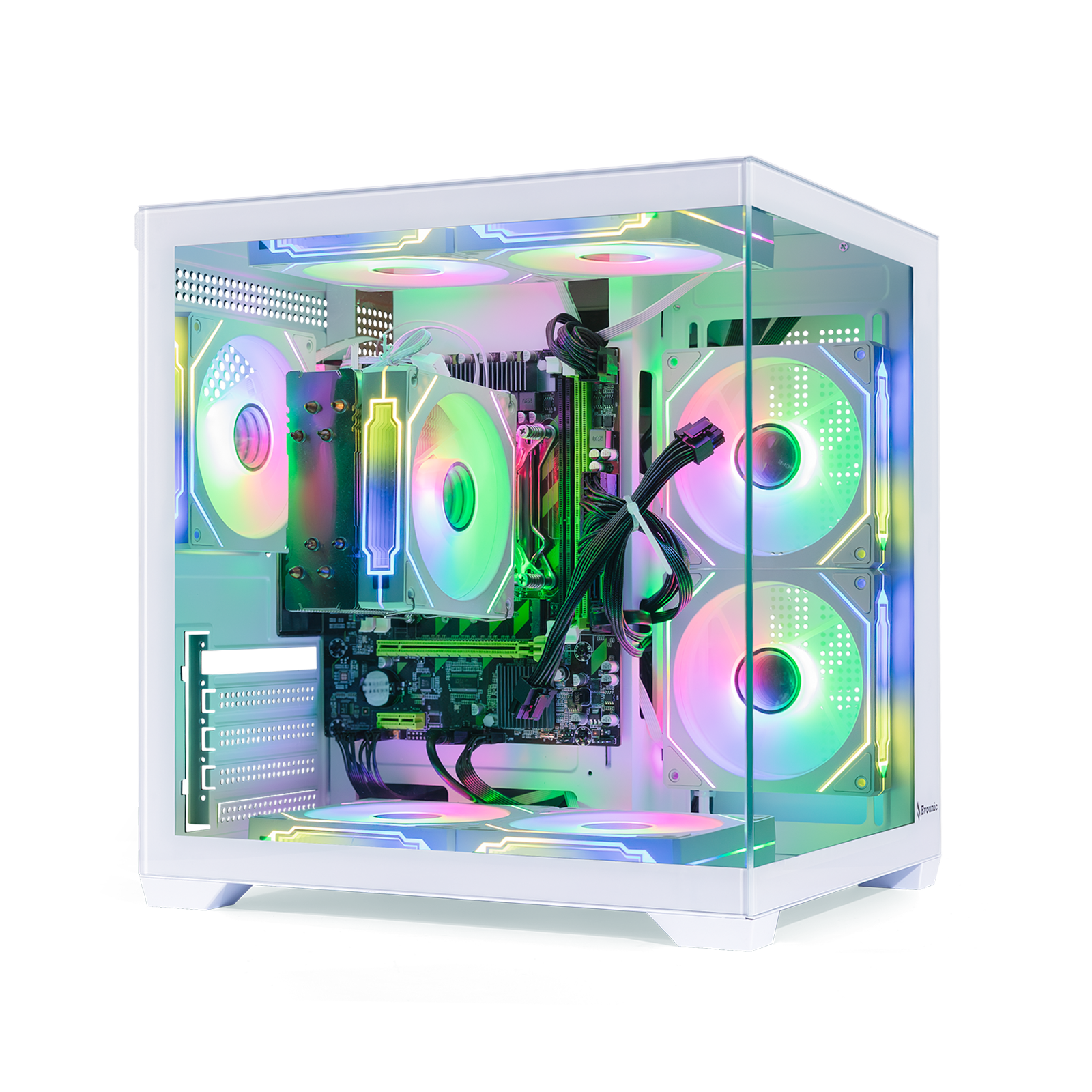 High-Performance Gaming PC Computer Desktop – AMD Ryzen 5 5500, GTX 1080 Ti, 16GB RAM, 1TB SSD, 650W Power Supply, WiFi6, BT 5.4, Win 11