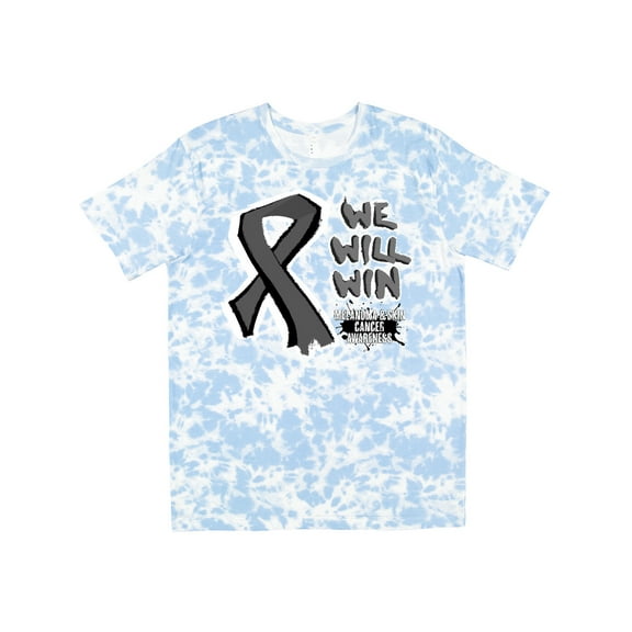 Inktastic Ribbon We Will Win Melanoma & Skin Cancer Awareness T-Shirt