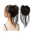 thumbnail image 1 of Chignon en Désordre Pièce de Cheveux Ondulée Extensions de Chignon avec Queues Droites Queue de Cheval Synthétique, 1 of 6