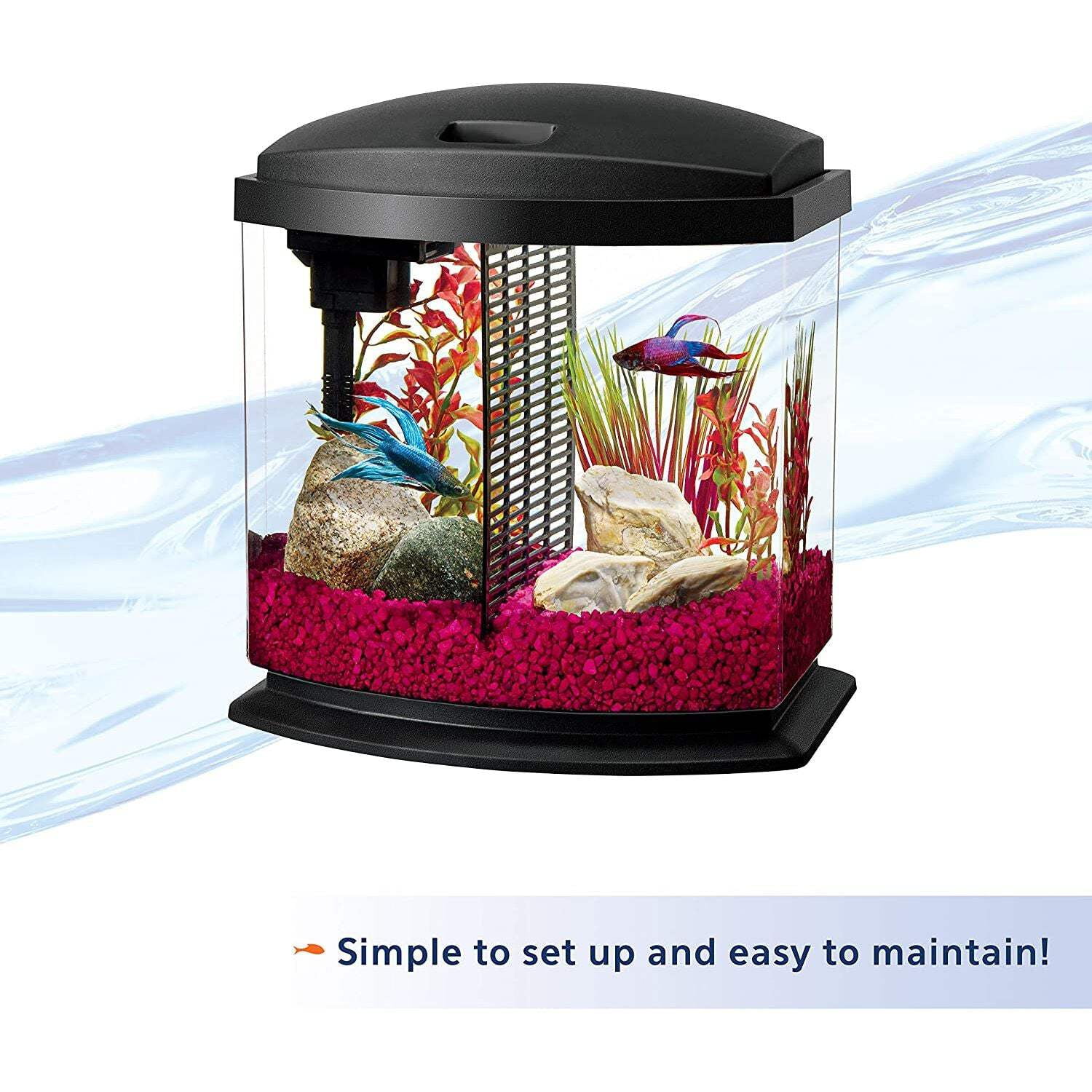Aqueon LED BettaBow Kit SmartClean Black 2.5 Gallons