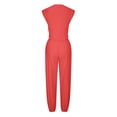 thumbnail image 2 of BLCHUNen Womens Summer Outfits Crew Neck Crisscross Hem Casual Tops Elastic High Waist Pants Athletic Workout Sets, 2 of 5