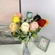 thumbnail image 4 of XmhyTop 10 rosas artificiales de tallo largo, rosas de seda falsas para ramo de boda, decoración del hogar (blanco), 4 of 4