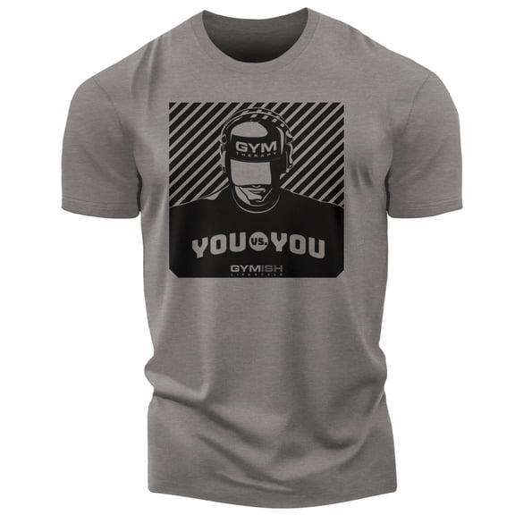 Gymish You VS You Men’s Workout T-Shirt – Funny Gym Shirt, Lifting Tee, Deadlift Fitness & Bodybuilding Top