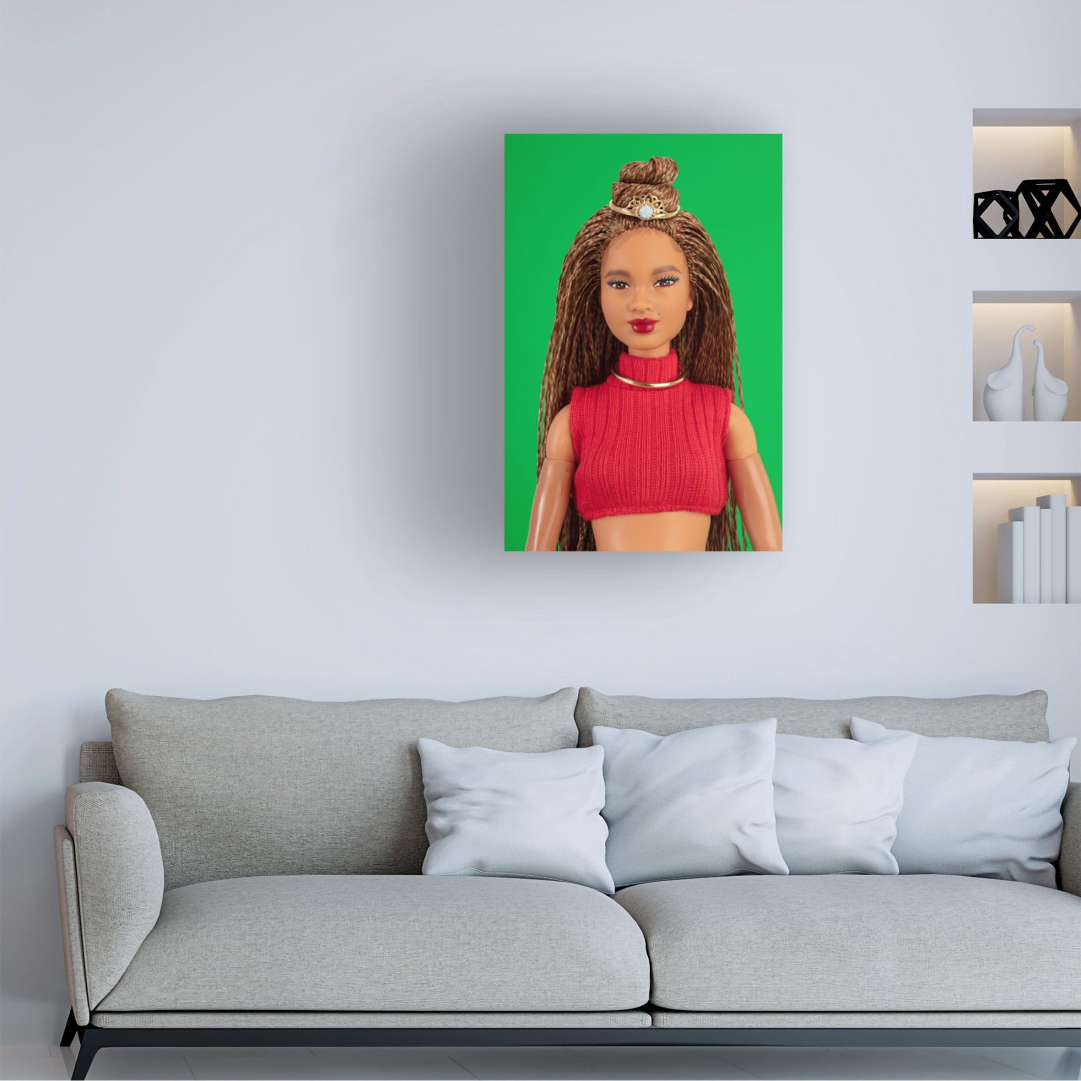 Canvas Wall Art - Julia Ramiro 'Portrait2' Wall Art for Living Room, Bedroom, or Office D?cor by Trademark Fine Art - 22 x 32 Inches