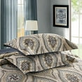 thumbnail image 4 of MarCielo 3 Piece Lightweight Quilt King, Printed Quilt, Quilt Set Bedding Throw Blanket Coverlet Lightweight Oversize Bedspread Ensemble, Yellow+Dark Gray, King Size, Joni, 4 of 5