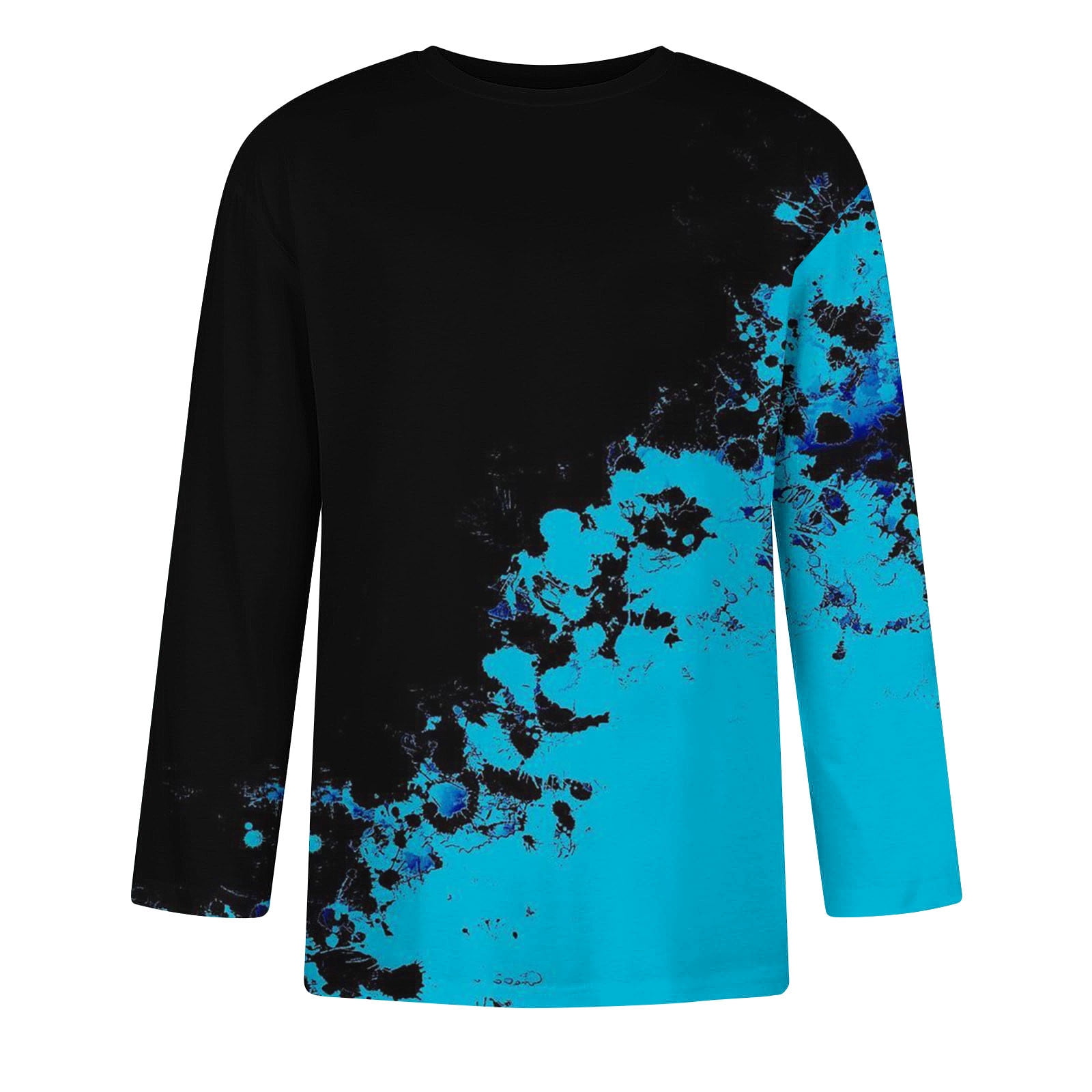 Wancir Tie Dye Shirts Gradient Tshirt Mens 3/4 Length Tshirts Jersey Baseball Tshirts Crew Neck Casual Soft Regular Fit Tees