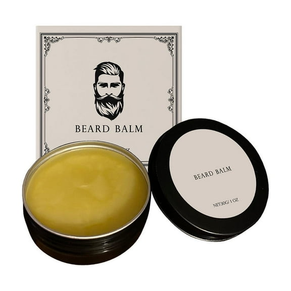 HHBEAUTY Beard Balm for Men, Leave-in Beard Conditioner with Shea Butter, Tea Tree, Argan & Jojoba Oils - Smooth, Shape & Moisturize Coarse, Dry Facial Hair
