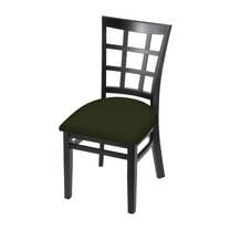 Holland Bar Stool 3130 18" Chair with Black Finish and Canter Pine Seat