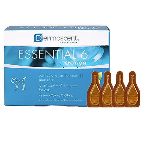 Dermoscent Essential 6 spot-on for Cats - 4 pipettes, Hydrating and Regulating Feline Care