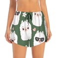thumbnail image 2 of Picia Alpaca Faces Pattern Women's 2 in 1 Athletic Running Shorts High Waisted Workout Casual Gym Sweat Shorts with Comfy Liner Zipper Pockets-XX-Large, 2 of 9