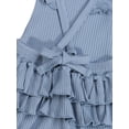 thumbnail image 2 of Xingqing Newborn Baby Girl Ruffle Outfit Summer Sleeveless Backless Ribbed Basic One Piece Romper Bodysuit Jumpsuit, 2 of 7