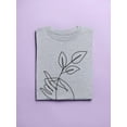 thumbnail image 3 of Hand Holding Leaves T-Shirt Women -Image by Shutterstock, Female Medium, 3 of 4