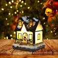 thumbnail image 5 of Mini escultura de casa de pueblo de resina navideña con adorno LED para el hogar (C) Ndcxsfigh Nuevos Originales, 5 of 5