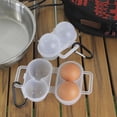 thumbnail image 4 of CEORPER 2Pcs Eggs Storage Box Eggs Carriers with Handle 2 Grid Plastic Storage Container, 4 of 8