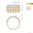 thumbnail image 4 of ANGARA Natural Style Diamond Broad Anniversary Ring in 14K Yellow Gold for Women (Size-2.4mm| Color-I-J| Clarity-I1-I2) | April Birthstone, Anniversary, Jewelry Gift for Women | Natural Diamond Ring, 4 of 8