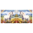 thumbnail image 3 of Horse and Rainbow Flowers Kitchen Curtains Half Tier Curtain 2 Rod Pockets Bathroom Bedroom Cupborad Living Room 27"x36", 3 of 8