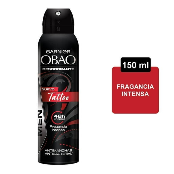 Desodorante Garnier Obao tattoo en aerosol para hombre de 150 ml