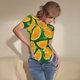thumbnail image 3 of Balery Orange Body de cuello redondo de manga corta para mujer Tops de manga corta Tops básicos-Large, 3 of 7