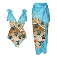 thumbnail image 1 of HXWCHs Women's Plus Size Bikini Set with Ruched Detail and Underwire Support Featuring Removable Padded Cups XXL Blue, 1 of 2