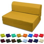 Magshion Futon Furniture Chaise dormante Pliant lit de mousse Choisissez la couleur et la taille d'une taille unique, jumeau ou pleine (single (5x23x70), cannelle)