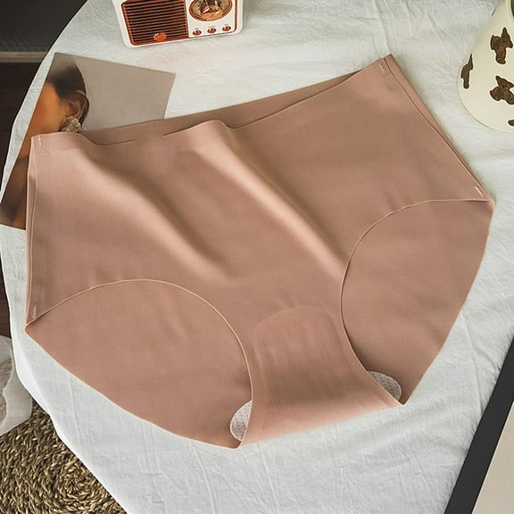 Qulqfy 100% Cotton Underwear Women High Waisted Seamless Comfort Breathable Soft Panties Pantys for Women L