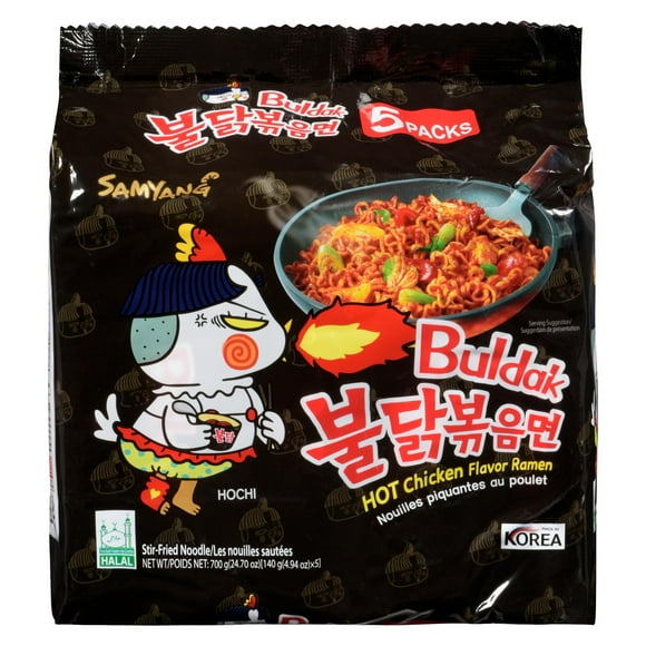 Samyang Buldak Hot Chicken Flavor Ramen, 700g(24.70z)[140g(4.94oz)x5]