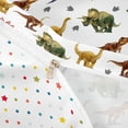 thumbnail image 4 of Metsweet Animal Dinosaur Twin Duvet Cover, Jungle Wildlife Twin Bedding, Green Brown Gray,2pcs,1 Duvet Cover and 1 Pillowcase, 4 of 6