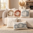 thumbnail image 6 of Fall Decorations Tufted Pumpkin Pillow Cover, 18x18 Inch Cream Linen Throw Cushion Case for Sofa & Bed, Autumn Harvest Accent (Insert Not Included) B, 6 of 6