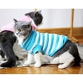thumbnail image 3 of Suéteres para gatos Suéter de gatito para gatos Prendas de punto, Ropa para perros pequeños y gatitos, macho y hembra, muy elástico, suave, cálido (L, azul), 3 of 5