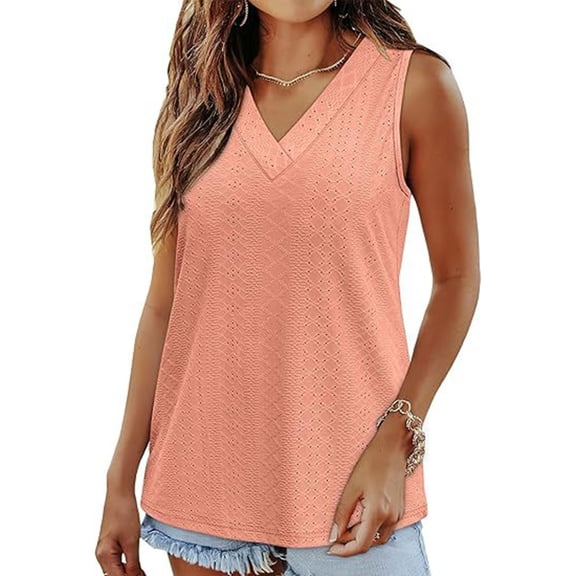 TaTaai Solid Color Women Tank Top Pullover Sleeveless Breathable Lightweight Non See-through Machine Washable No Fading Casual Fashion Daily Wear Basic Top Gift