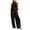 Black, variant on Womens Sets 2 Piece Outfits Summer Trendy Halter Sleeveless Tops & Wide Leg Pants Casual Going Out Matching Set
