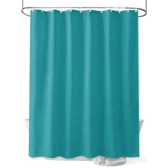Teal Shower Curtain, Solid Color Waterproof Shower Curtain Set with 12 Hooks Lightweight Washable Fabric Shower Curtains for Bathroom 72x72 Inches