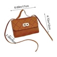 thumbnail image 3 of Horivan Women's Embossed Mini Quadrate Bag Classic Tote with Top Handle and Shoulder Strap Stylish Casual Purse for Daily Use and Work Durable Vegan Leather Crossbody Bag, 3 of 6