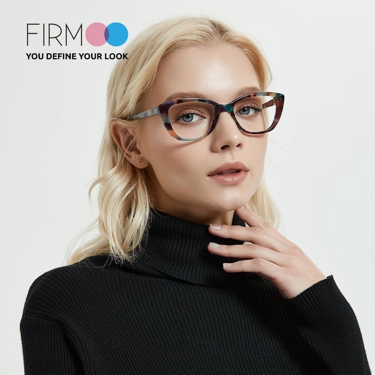 LJCZKA Oval Blue Light Glasses For Women, Small Cat Eye Blue Light Blocking Glasses Ladies Anti Fatigue For Reading Texting Gaming, Black Leopard, 54-20-146
