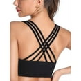 thumbnail image 6 of Top-kevin Seamless Backless Sports Bra, Solid Color High Stretch Cross Back Straps Yoga Sports Bra Women's Activewear, 6 of 6