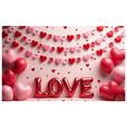 thumbnail image 1 of Love Heart Backdrop Banner Valentine's Background Romantic Party Wedding Photography Props Decorations Special Event Photo Booth Display, 1 of 4