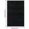 thumbnail image 3 of vidaXL 8x11 Feet Indoor Shaggy Rugs, Modern Plush Area Rugs with Anti-Slip Backing, Black, 3 of 8