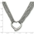 thumbnail image 3 of Chisel Stainless Steel Multi Strand Polished Heart Toggle Necklace, 3 of 3