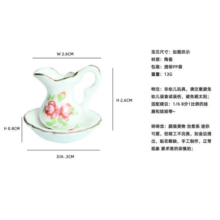 

Miniature Ceramic Vase Ornament Desktop Mini Flower Vase Doll House Mini Flower Vase Doll House Accessory