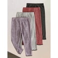 thumbnail image 3 of RUINIXCW 4 Packs Toddler Baby Girl Ribbed Leggings Infant Baby Girls Pants Spring Fall Solid Color Stretch Basic Bottoms, 3 of 8
