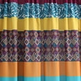thumbnail image 6 of Lush Decor Boho Stripe Window Panels - Turquoise/Tangerine - 84 x 52, 6 of 9