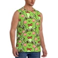 thumbnail image 2 of Easygdp Cute Green Frog Men's Breathable Tank Tops Sleeveless Sporty T Shirts for Basketball, Mountaineering, Bodybuilding -Small, 2 of 8