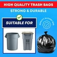 thumbnail image 5 of ZOUYUE 50 Gallon Contractor Trash Bags Heavy Duty, 50 Count 2 Mil kitchen trash bags, Extra Large Garbage Bags for Industrial Commercial Outdoor Yard Lawn & Leaf Bags,Black, 5 of 13
