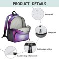 thumbnail image 4 of Colorful Starry Sky and Universe Backpack for School, Cute School Bag with Adjustable Shoulder Straps and Padded Back, 13.8"x11.4"x6", 4 of 5