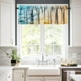thumbnail image 3 of Ocean Beach Theme Window Valance Curtain,Starfish Seashells Coral, Decorative Curtain Valance for Kitchen Bedroom Decor with Rod Pocket, 3 of 5