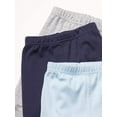 thumbnail image 2 of Luvable Friends Baby and Toddler Boy Cotton Pants 3pk, Blue Gray, 12-18 Months, 2 of 4