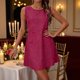 thumbnail image 2 of Vestido de Lino con Bolsillos Mujeres Casual Suelto Cuello Redondo Manga Larga Cambio, Multi-Color Vestido de Verano Transpirable, 2 of 8
