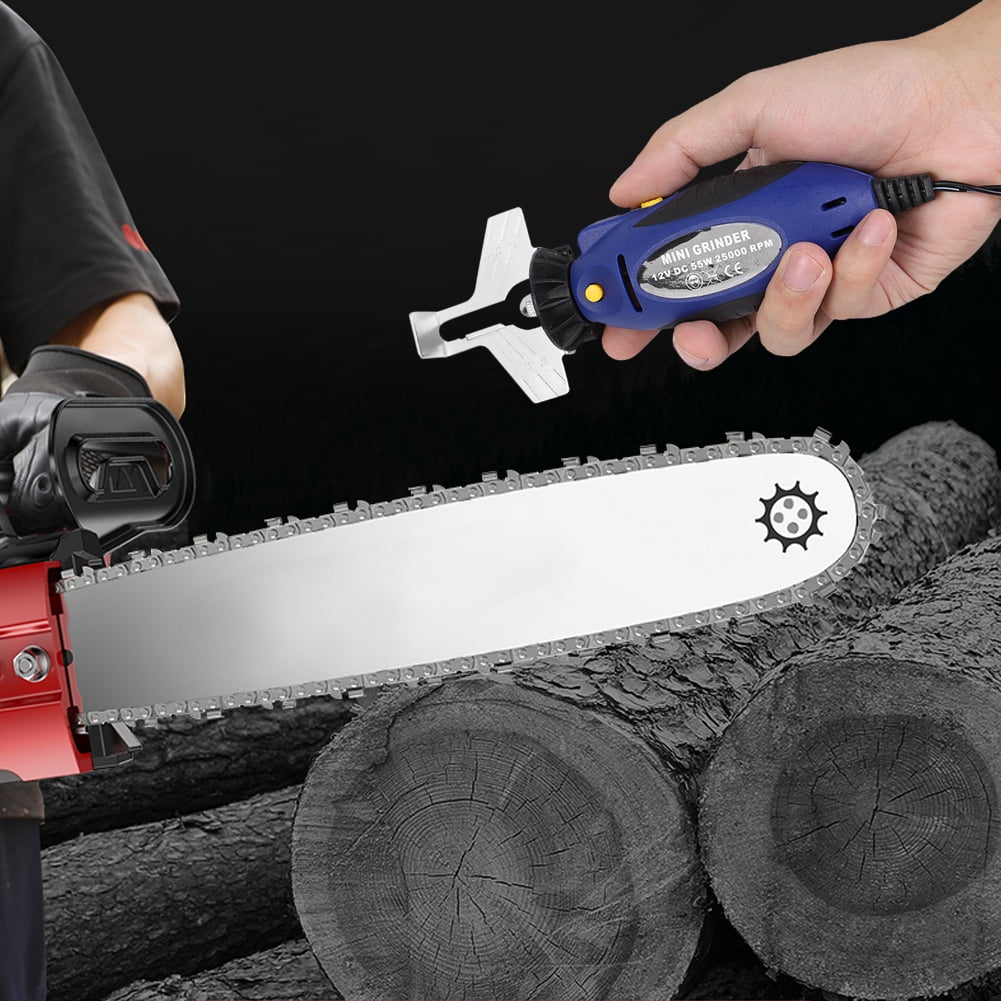Tebru Chainsaw Fittings, Electric Chain Grinding Machine,12V Mini