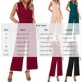 thumbnail image 3 of Aimik Womens Jumpsuits Sleeveless Wrap V Neck Tie Waist Wide Leg Jumpsuits Summer Dressy One Piece Jumpsuit for Women, 3 of 6