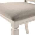 thumbnail image 6 of Set of 4 Fedele Tan Fabric Side Chair, Wooden Dining Room Chairs, High Back Kitchen Side Chair, Farmhouse Dining Chairs for Kitchen, Dining Room (Cream), 6 of 9